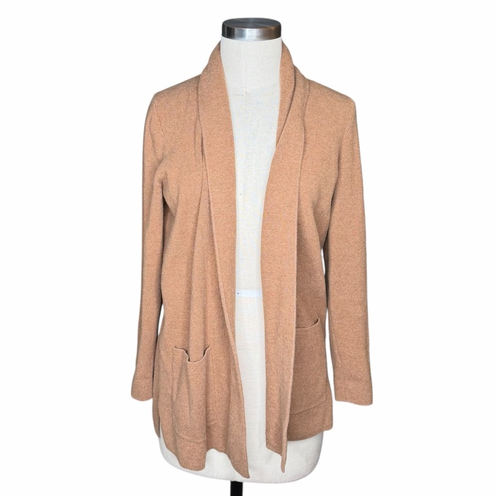 J. CREW Factory Camel Open-Front Shawl Collar Cardigan Women's Size‎ Small